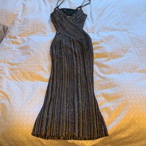 Low back drop Marciano glitter dress size xs